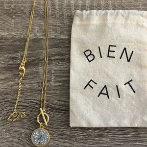 Madewell Enamel Daisy Coin Necklace